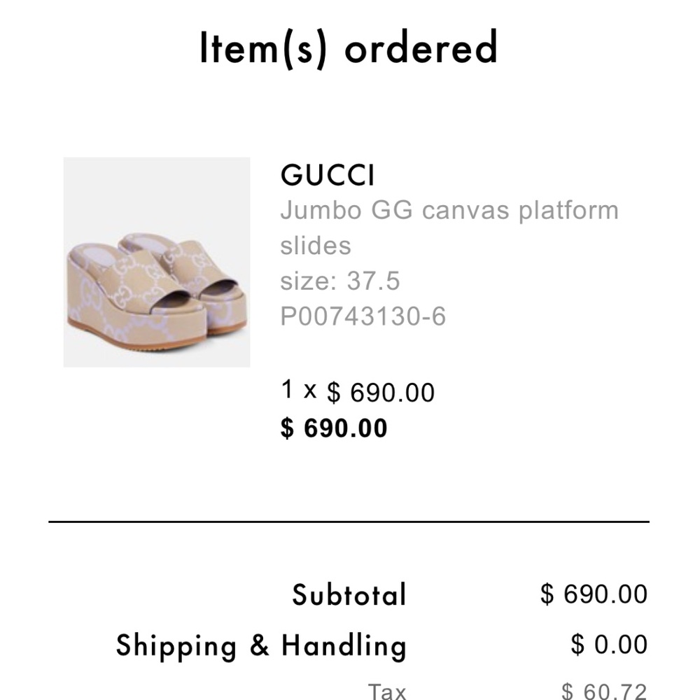 Gucci Purple and Cream Platform Shoes